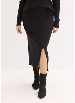 Jupe douce en fine maille de viscose mélangée, bonprix