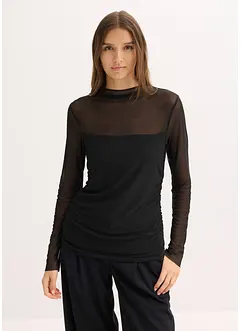 Langarmshirt aus zartem Mesh, bonprix