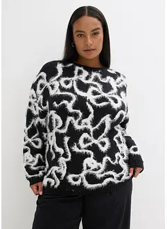 Pull doux en jacquard, viscose mélangée, bonprix