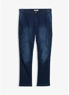 Jean cargo avec doublure thermique en flanelle et taille élastiquée, droit, bonprix