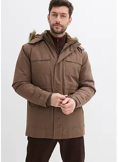 wattierter Parka mit Fleecefutter und abnehmbarer Kapuze, bonprix