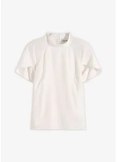 Elegante Kurzarmbluse aus glänzenden Satin, bonprix