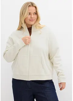 Sweat zippé 100% coton, bonprix