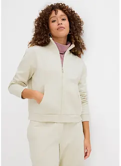 Sweat zippé 100% coton, bonprix