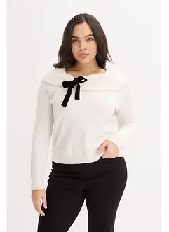 Pull oversize à encolure Bardot, bonprix
