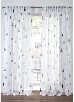 Gardine mit Tannenbaum Druck (1er Pack), bonprix