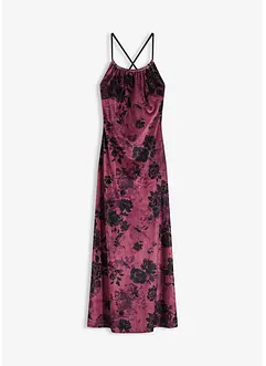 Robe longue en velours brillant, bonprix