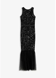 Robe à sequins et base volantée, bonprix