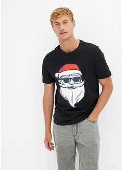 T-Shirt mit Weihnachtsmotiv aus reiner Bio-Baumwolle, bonprix