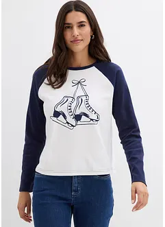 T-shirt 100% coton à manches raglan, bonprix