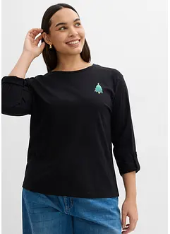 T-shirt manches longues 100% coton, bonprix