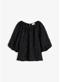 Blouse à motif floral texturé, bonprix