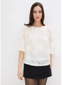 Blouse à motif floral texturé, bonprix