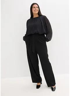 Jumpsuit mit Chiffon und Glitzer, bonprix
