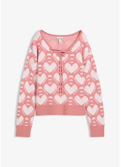 Pull en fine maille jacquard, bonprix