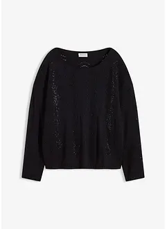 Pull en maille ajourée, bonprix