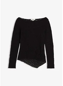 Langarmshirt aus Spitze, bonprix