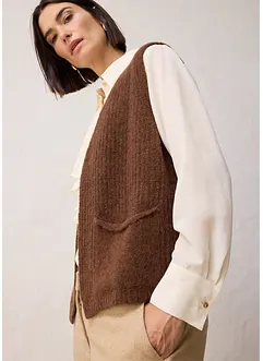 Gilet sans manches en grosse maille, bonprix