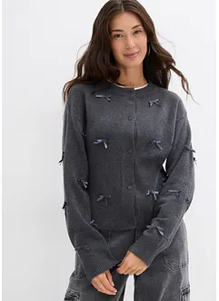 Feinstrickjacke mit Schleifen, bonprix