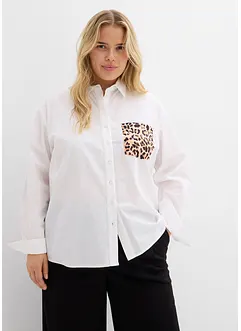 Oversize-Hemd mit Kontrast Tasche, bonprix