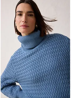 Pull col roulé avec laine mérinos, bonprix