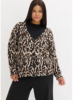 Gilet en maille Jacquard, bonprix