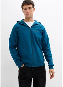 Sweatjacke mit Kontrastdetails aus reiner Baumwolle, bonprix