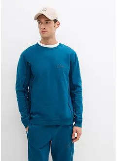 Sweatshirt mit Kontrastdetails aus reiner Baumwolle, bonprix