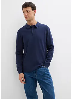 Langarm-Poloshirt aus reiner Bio-Baumwolle, bonprix