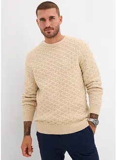 Pull en fine maille à motif texturé, bonprix