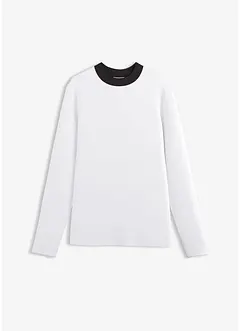 Langarmshirt aus Viskose-Mix mit abgesetztem Turtleneck, bonprix