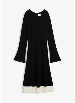 Strickkleid aus Viskose-Mix mit Kontrastdetails, bonprix
