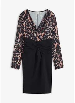 Figurbetontes Minikleid mit tiefem Ausschnitt, bonprix