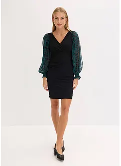 Figurbetontes Minikleid mit Cut-Outs an den Ärmeln, bonprix