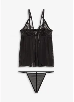 Babydoll et string (ens. 2 pces), bonprix