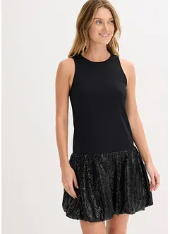Paillettenkleid aus bequemen Punto di Roma, bonprix