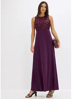 Robe longue brodée de sequins, bonprix