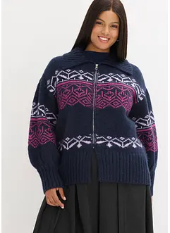 Oversize Norweger-Strickjacke, bonprix