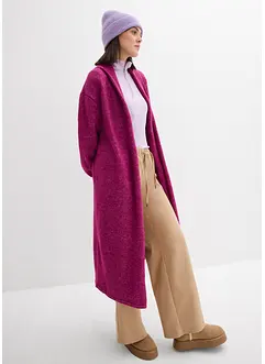 Gilet long en maille poilue, bonprix