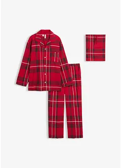 Pyjama en douce flanelle de coton avec pochette cadeau, bonprix