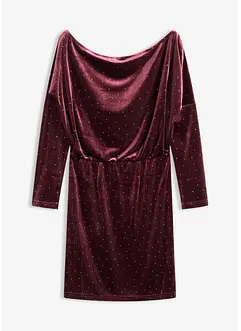 Minikleid aus fließendem Samt und Glitzer, bonprix