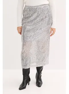 Jupe midi à sequins, bonprix