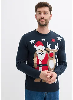 Feinstrickpullover mit Weihnachtsmotiv, bonprix