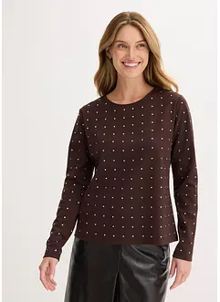 Langarmshirt mit Strass-Applikation, bonprix
