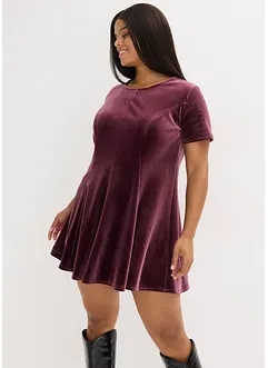 Robe courte en velours doux, bonprix