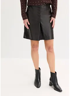 Faltenrock aus Lacklederimitat, bonprix