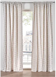 Jacquard Vorhang aus Bio Baumwolle (1er Pack), bonprix