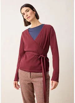 Gilet en maille cache-cœur, bonprix