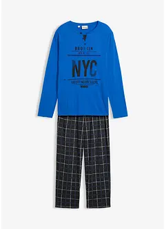 Pyjama manches longues et col boutonné 100% coton, bonprix