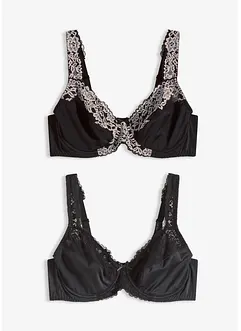 Bügel-BH mit gepolsterten Trägern (2er Pack), bonprix